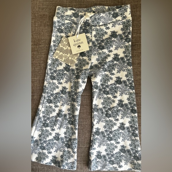 kate quinn Other - - Kate Quinn NWT 18-24 month flare leg pants wildflower organic cotton 💙🤍🩵